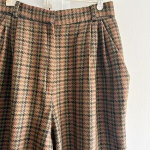 Vintage Wool & Cashmere Plaid Trouser
